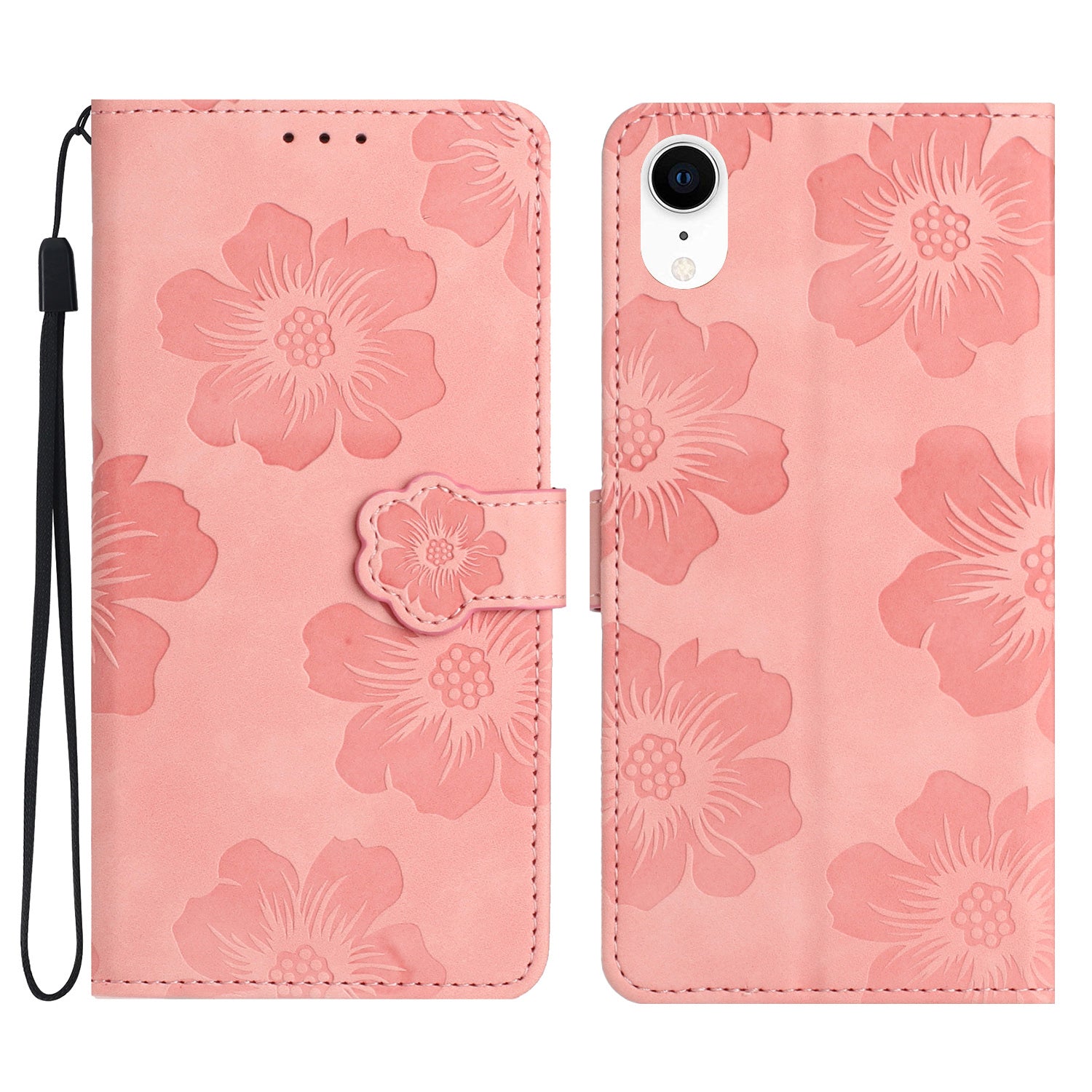 For iPhone XR 6.1 inch Flowers Pattern Anti-drop Phone Case PU Leather Stand Wallet Cover For iPhone XR 6.1 inch Flowers Pattern Anti-drop Phone Case PU Leather Stand Wallet Cover